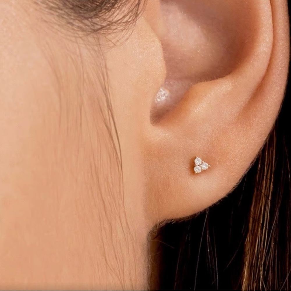 Authentic Gorjana Jolie Diamond Stud - Picture 7 of 8